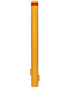 Yellow Round 114 mm Ø Fixed Inground Bollard, 1380 mm high