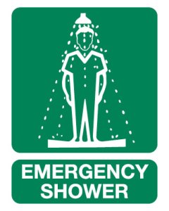 First Aid Signage - Emergency Shower sign 600 x 450mm