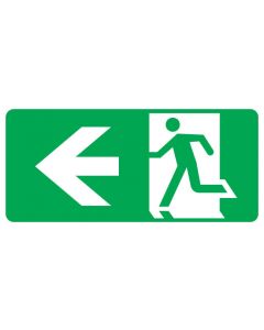 Exit Left Arrow Metal Sign