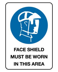 Mandatory Sign - FACE SHIELD MUST BE WORN