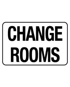 Information Sign - Change Rooms 600 x 450 mm Poly