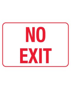 Information Sign - No Exit 600 x 450mm Poly