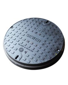 600mm Dia Class D Solid Top Sewer Cover 
and Frame No Bolt