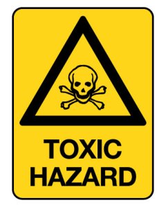 Warning Sign - Toxic Hazard 600 x 450 mm Poly